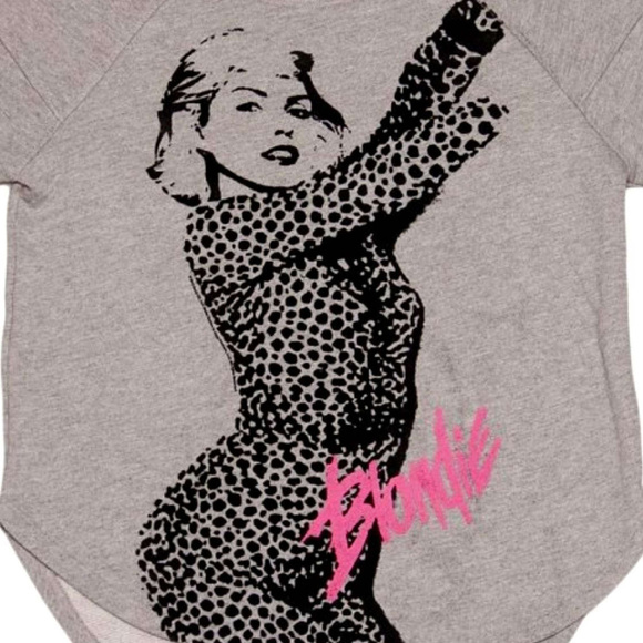 Junk Food Debbie Harry Blondie Leopard Pullover punk rock Official rare L NWT - Picture 3 of 5